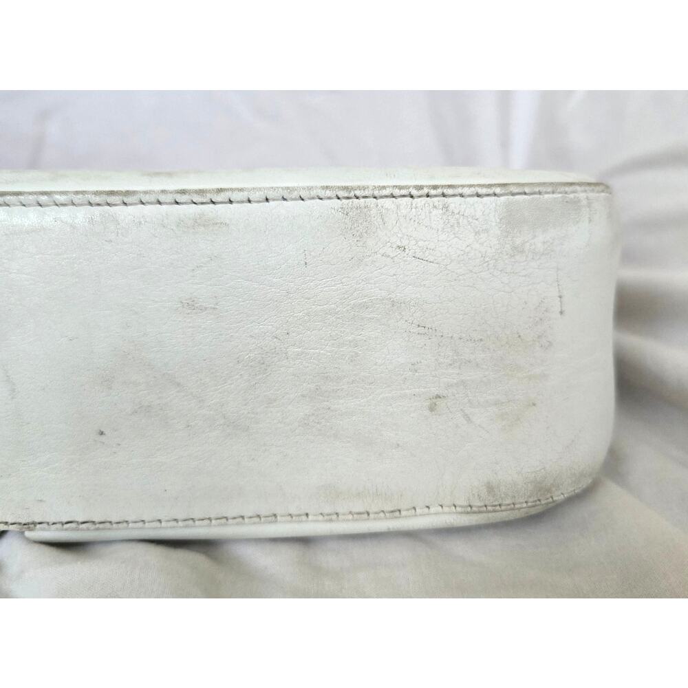 Vintage 90's Bally Bag White Leather Red Strap Shoulder Purse *READ* - Picture 13 of 16